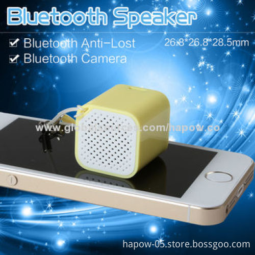 World's Smallest Bluetooth Mini Speaker with Self Snapshot and Key Finder, Good for Promotional Gift